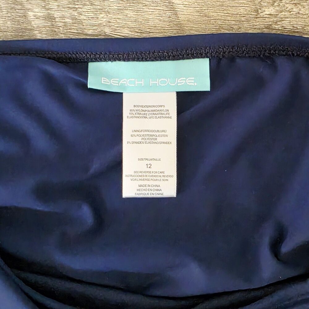 Beach House Women's 12 Swim Skirt Tess Blue Attached Bikini Bottom UPF 50+ NWOT - Picture 7 of 7